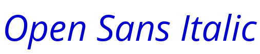 Open Sans Italic 字体